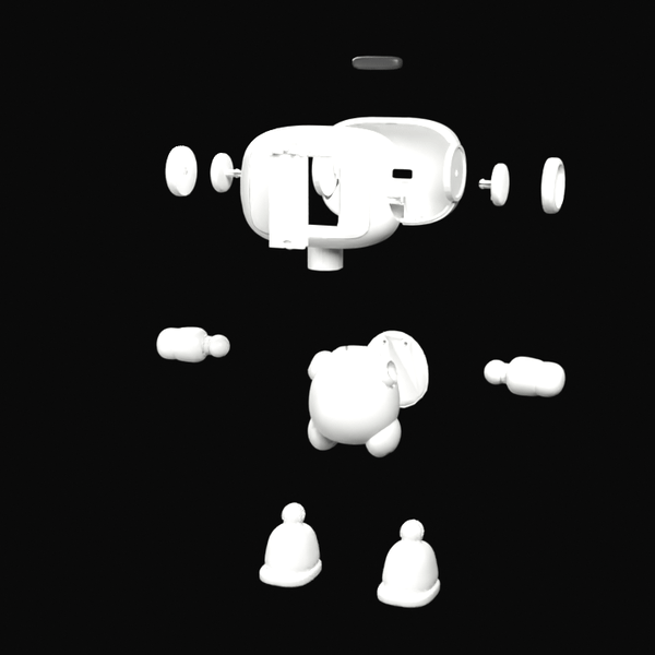 Animation of Agent Meter's printed parts coming together into the finished character