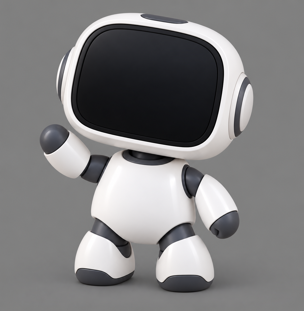 3D render of Agent Meter, a small robot character with a screen in its head